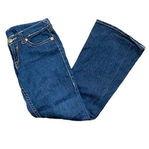 True Religion Womens Jeans Size 30 Blue JOEY Twisted Flare Boot Cut Mid Rise